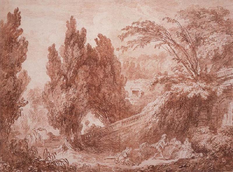 Park Landscape, Jean-Honore Fragonard